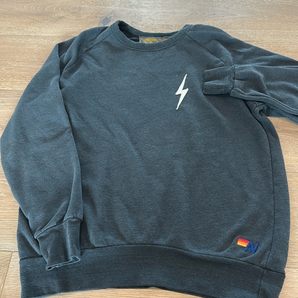 Aviator nation men’s crew sweatshirt w bolt
